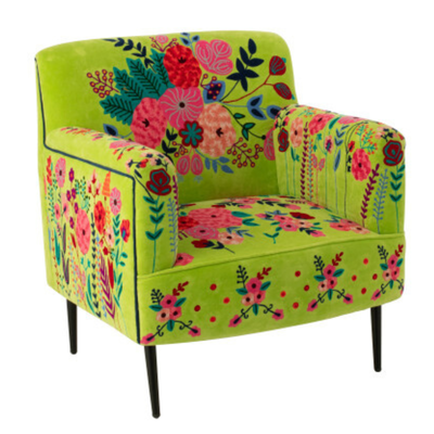 Fauteuil  Bloemen Mangohout 