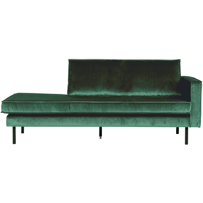 Rodeo daybed rechts ribstof bruin