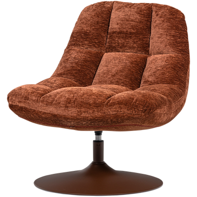 Elvi draaifauteuil chenille structuur lichtgrijs