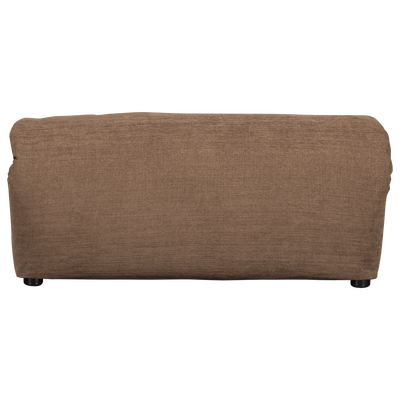 Baggy hocker geweven stof naturel melange