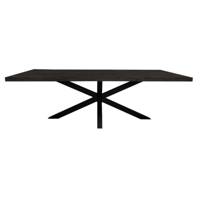 Eettafel Maas zwart rechthoek Maat 160