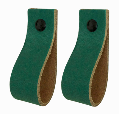 Leren handgrepen - De lus - maat XS | set van 2 - incl. 4 schroefjes