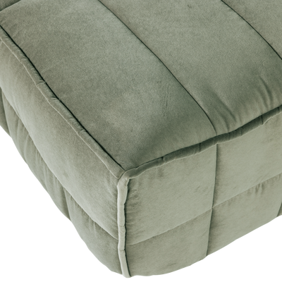 Cluster hocker velvet warm taupe