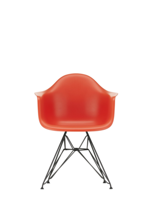 Vitra stoel Eames DAR RE basic dark onderstel Poppy Red