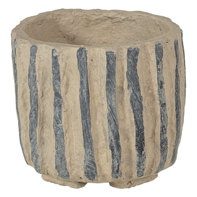 Karo decoratie pot papier mache zand
