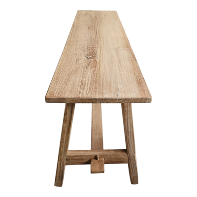 Teakhouten krukjes naturel