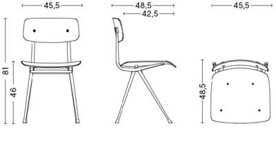 HAY Result Chair - zwart frame