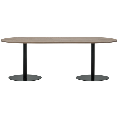 Tablo eettafel ovaal vl 220x90cm pebble grey/zwart [fsc]