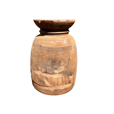 Houten pot Hoog uniek item