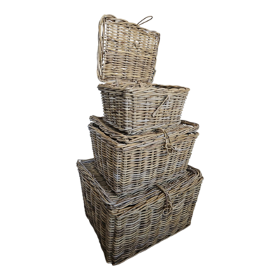 Rieten Manden Esra - set van 3