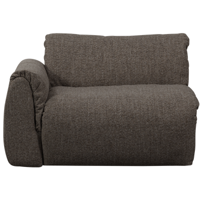 Baggy 1-zits element met arm links geweven chenille oudroze