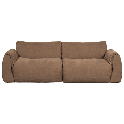 Baggy 2-zits bank 3d chenille middenbruin