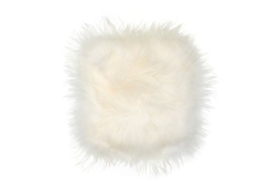 Stoelpad vierkant schapenvacht wit (set van 2)