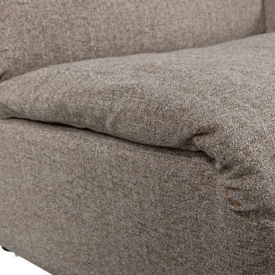 Baggy 1-zits element met arm rechts geweven chenille bruin