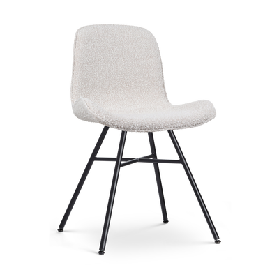 Eetkamerstoel Noa-Fé gestoffeerd - zwart onderstel