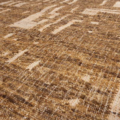 Ian handgeweven vloerkleed wol/katoen bruin 170x240cm