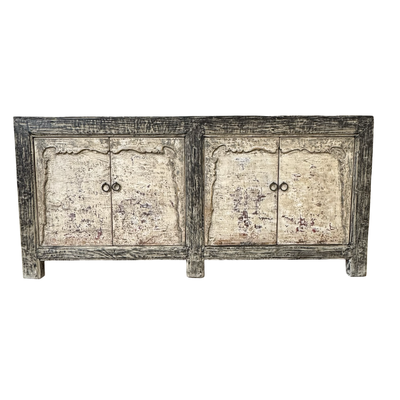 Dressoir 4dr Zwart wit finish 186x45x88 uniek