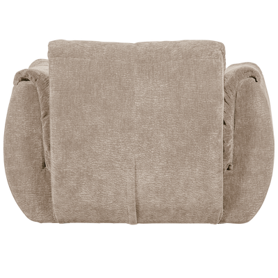 Baggy draaifauteuil geweven stof warmgrijs melange