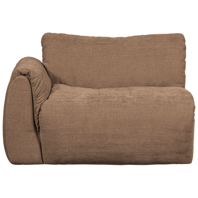Baggy 1-zits element met arm links geweven chenille oudroze