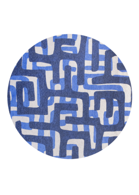 Ecorugs vloerkleed Kuba blauw
