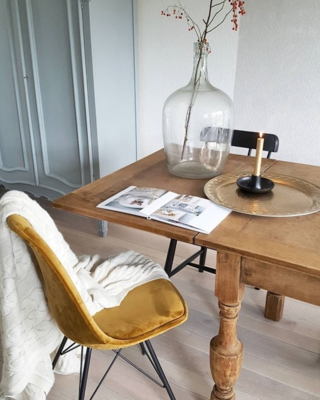 Kuipstoel Velvet goud frame