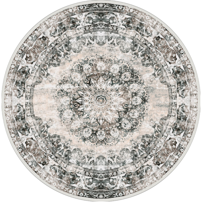 Vloerkleed Viola Antraciet rond