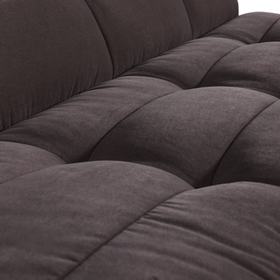 Cluster eetbankje met rugleuning boucle khaki bruin