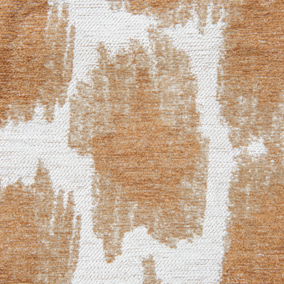 Abstract design vloerkleed Ikat met vlekken en vage vormen geel en ivoor