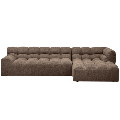 Allure chaise longue rechts geweven stof naturel melange