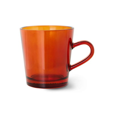 HKliving mok 70's Glassware - Amber brown (set van 4)