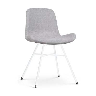 Eetkamerstoel Noa-Fé gestoffeerd - wit onderstel