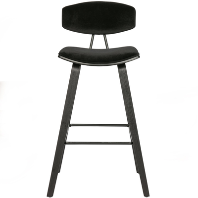 Senn barstoel velvet zwart