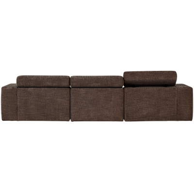 Novi chaise longue bank rechts donkerbruin melange