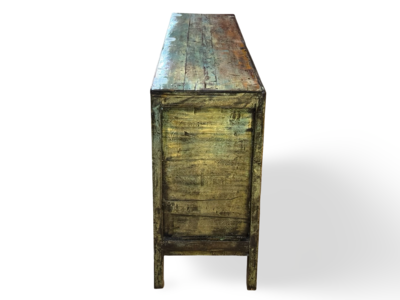 Dressoir 4 deurs blauw/groen lak
