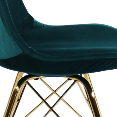 Kuipstoel Velvet goud frame