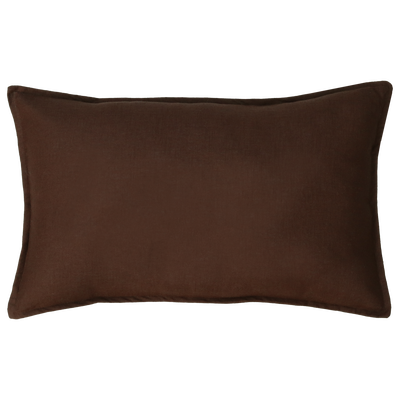 Kussen grof linnen dark chocolate