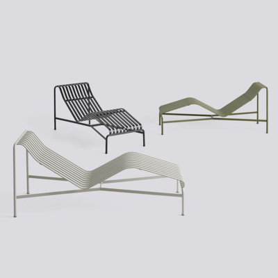 HAY Palissade Chaise Longue Hot Galvanised