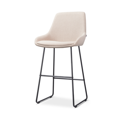 Barkruk Nino-Isa zwart onderstel - 75 cm