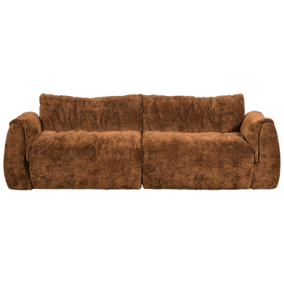 Baggy 2-zits bank 3d chenille middenbruin