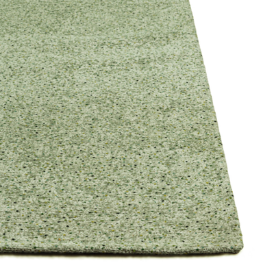 Modern Mist groen gestructureerd vloerkleed met stippenpatroon