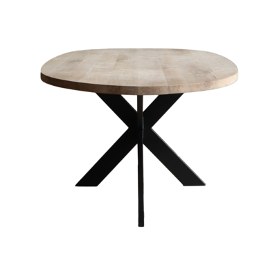 Old Inn wonen eettafel ovaal eiken met Spinpoot Smal