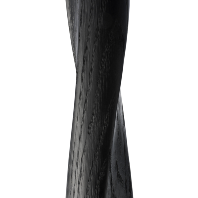 Ethnicraft - Torsion eettafel rond - eiken/eiken zwart - hoogte: standaard 76 cm