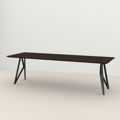 Studio HENK tafel Butterfly Rechthoekig - zwart frame, gerookte beits
