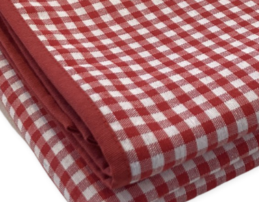 Tafelkleed Kleine ruit rood (strijkvrij)