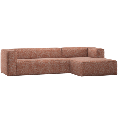 Bean hoekbank rechts chenille velvet taupe