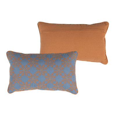Lira kussens blauw/oranje - set van 4
