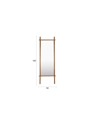 Mirror solene walnut