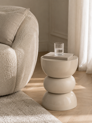 Bijzettafel lise - glanzend beige | j-line
