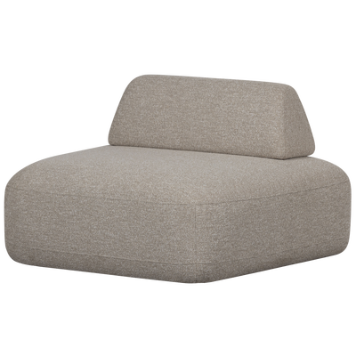 Sterck fauteuil met verplaatsbare rugleuning boucle naturel