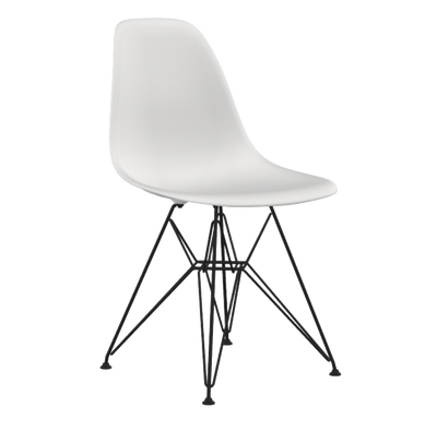 Vitra Eetkamerstoel DSR zwart onderstel wit